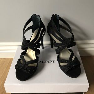 Black Alfani Stiletto Heels w/ glitter(NEW/UNWORN)